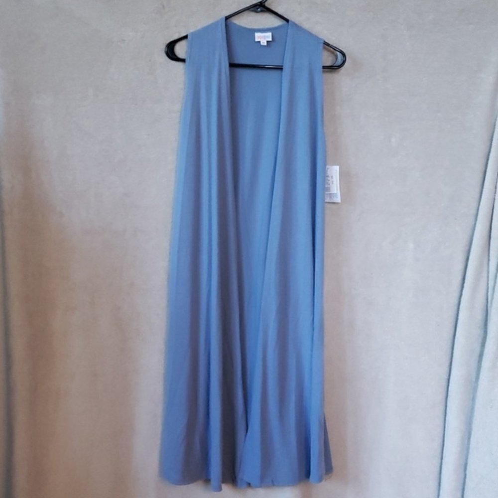 NWT LuLaRoe Joy Vest in Periwinkle Blue